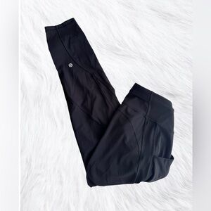 Lululemon time to sweat 23” black high rise leggings size 8
